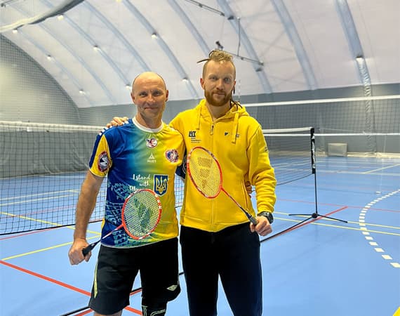 Badminton players at Sunrise